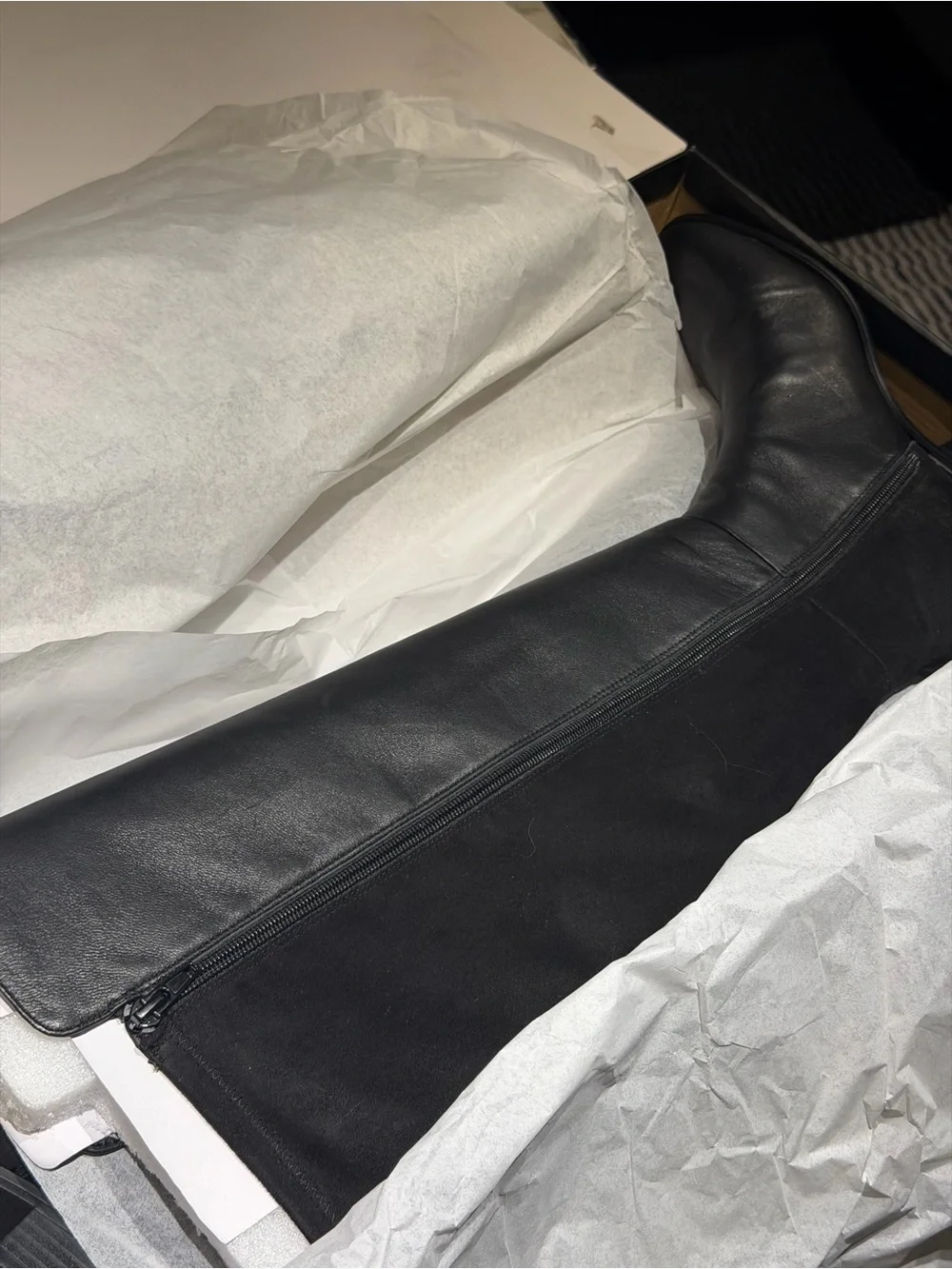 Alfani Black Over-The-Knee Leather Boots